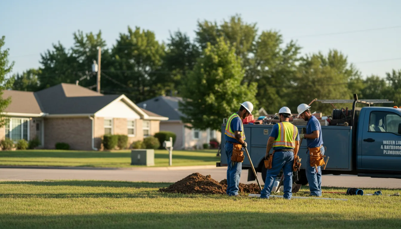 Residential water line and bathroom plumbing service in Manchester, ME
